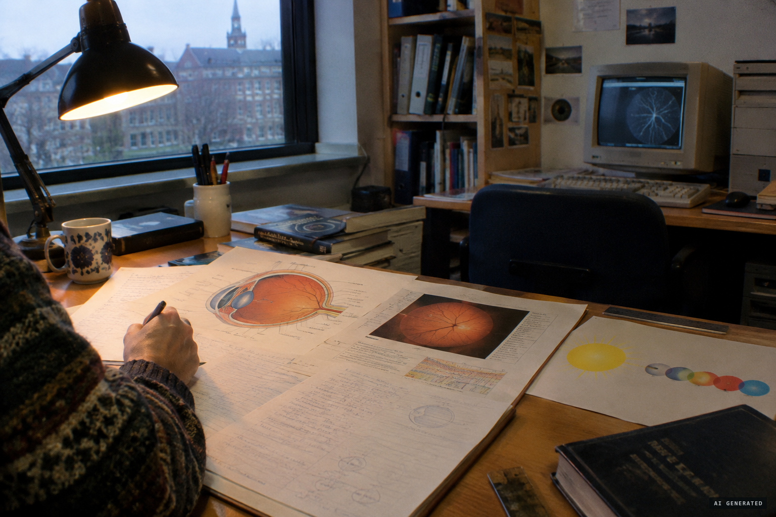Meessen's explanation: afterimages and bleached retinal cells