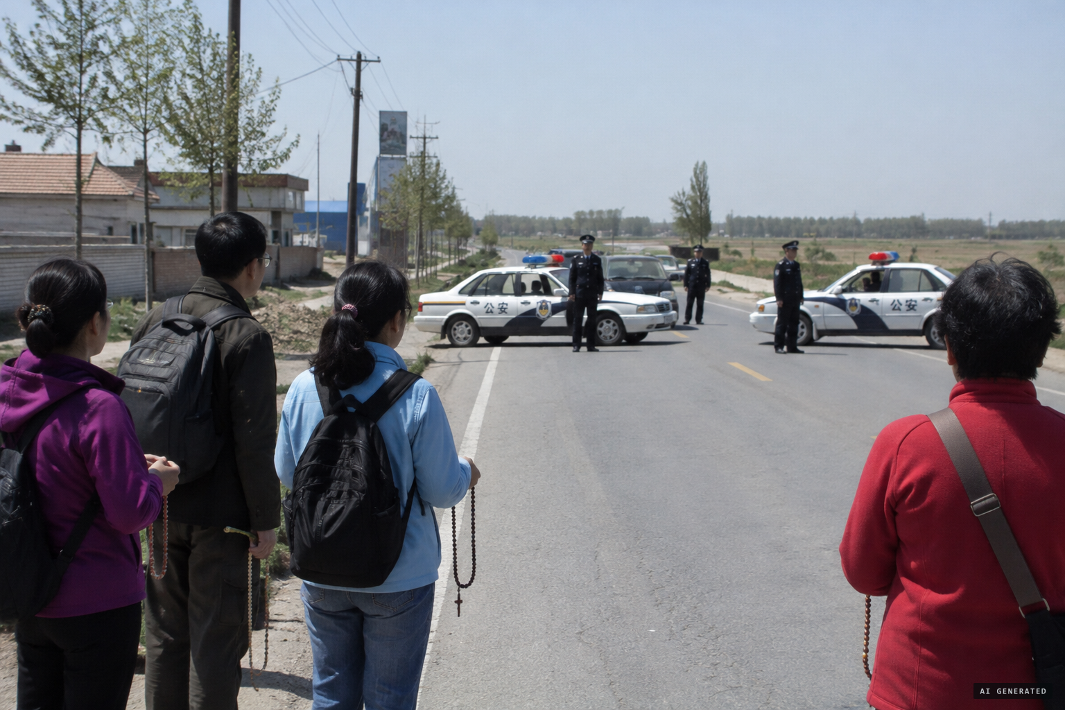 Every May, police seal the road to Donglü