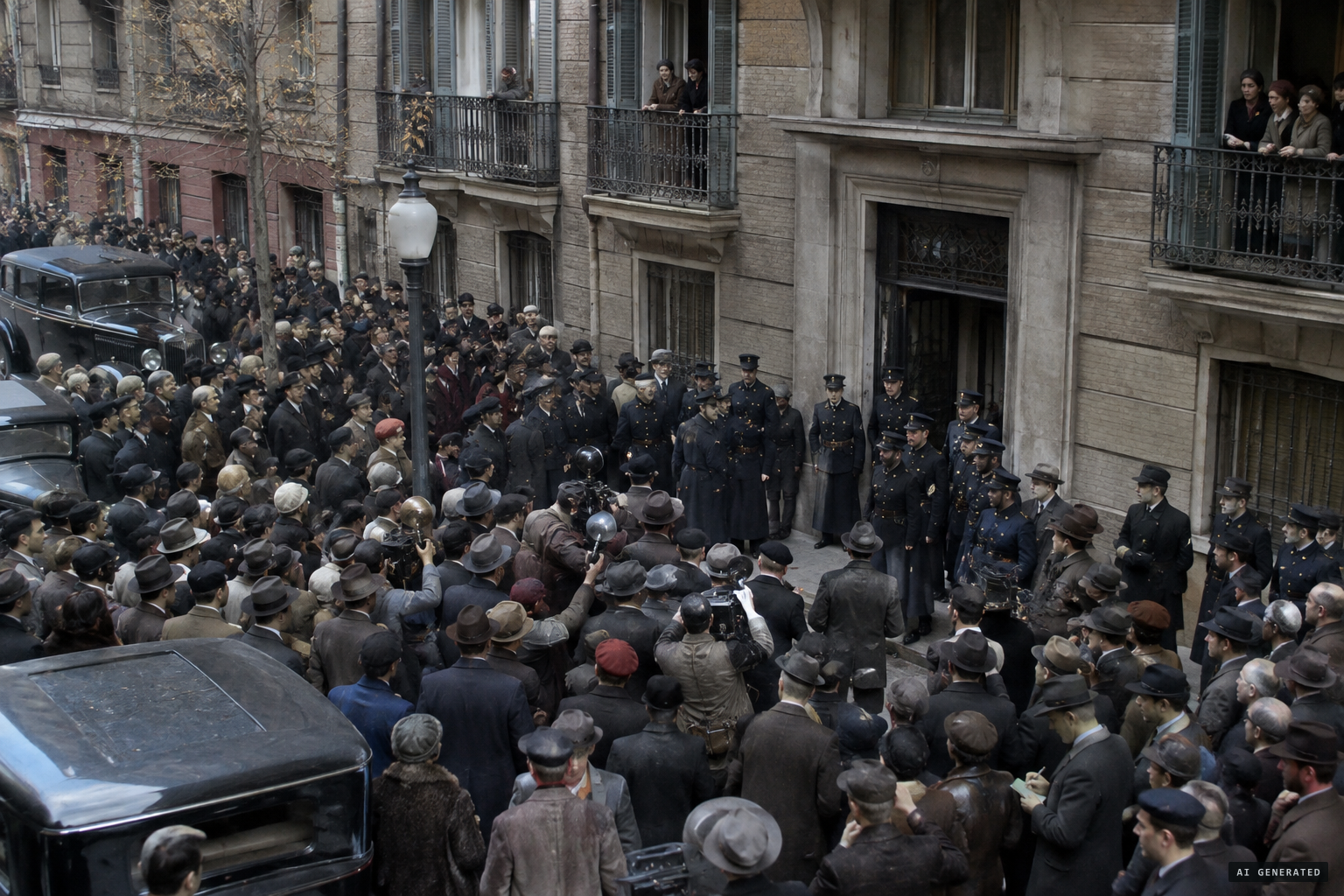 Hundreds gather outside as newspapers follow every turn