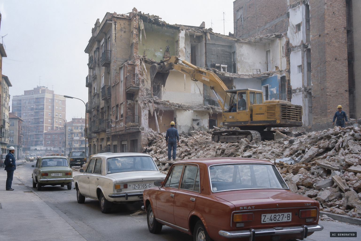 The building is demolished in 1977