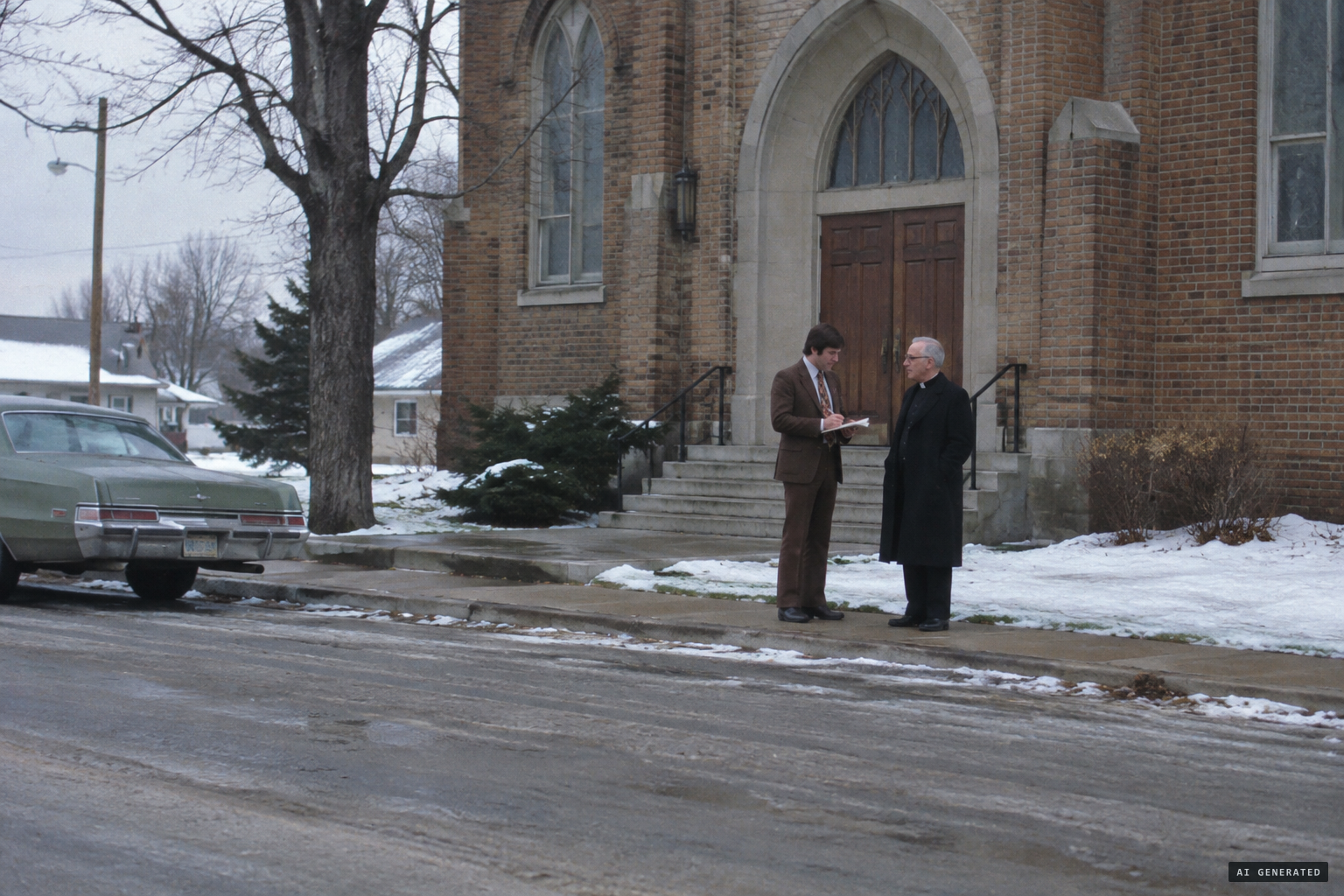 February 1974: Des Moines Register reporter Nick Lamberto visits Earling