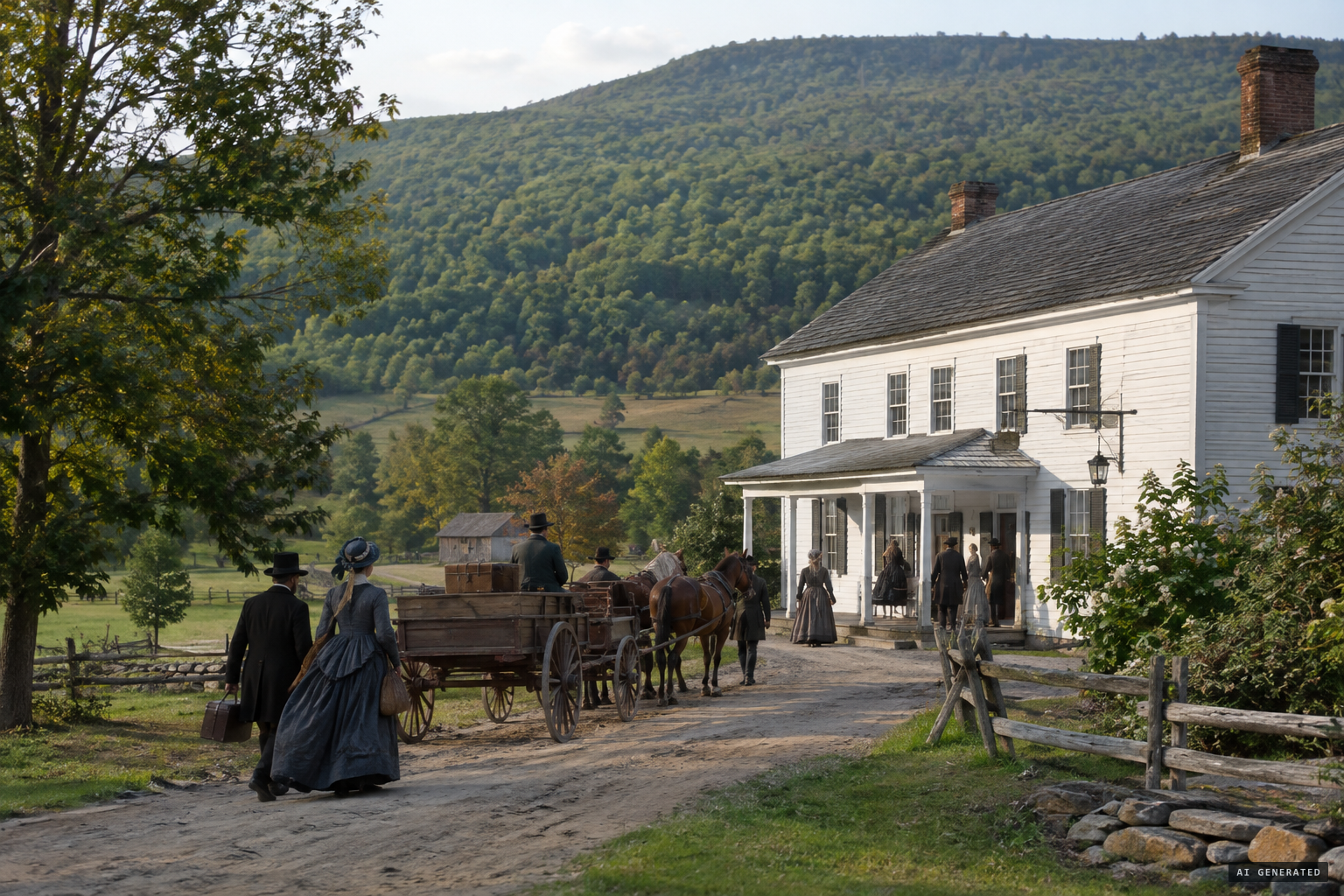 The Eddy farmhouse, the Green Tavern, in the hamlet of Chittenden: Spirit Vale