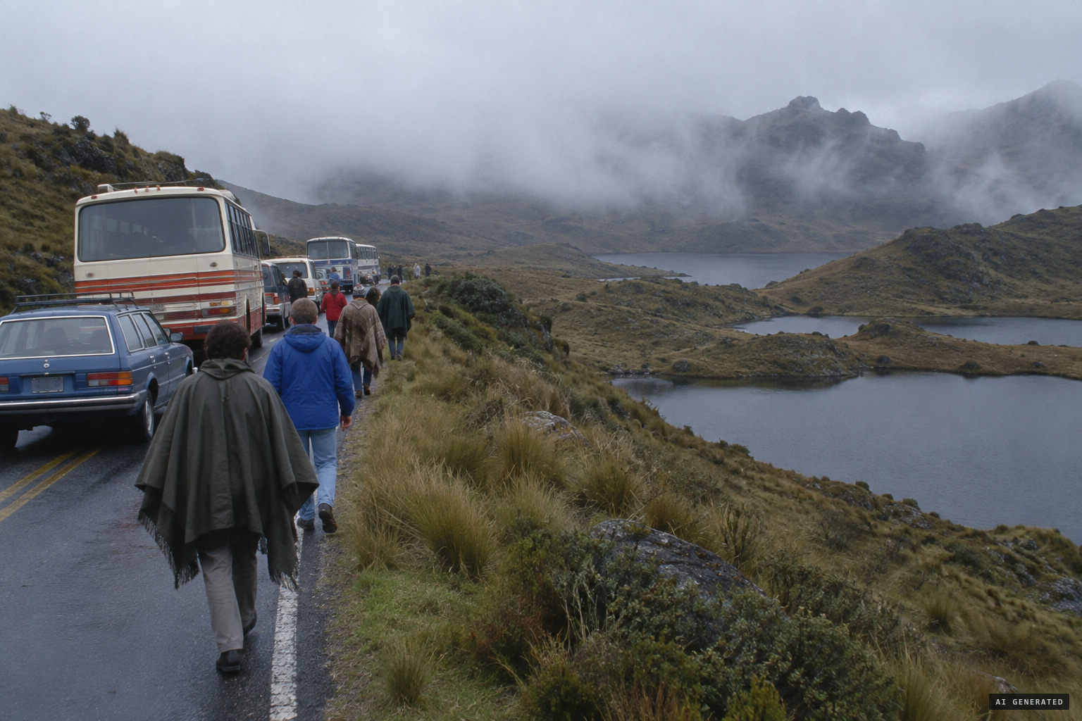 El Cajas, the high grassland beside the highway to Molleturo, where the Thursday and Saturday apparitions began
