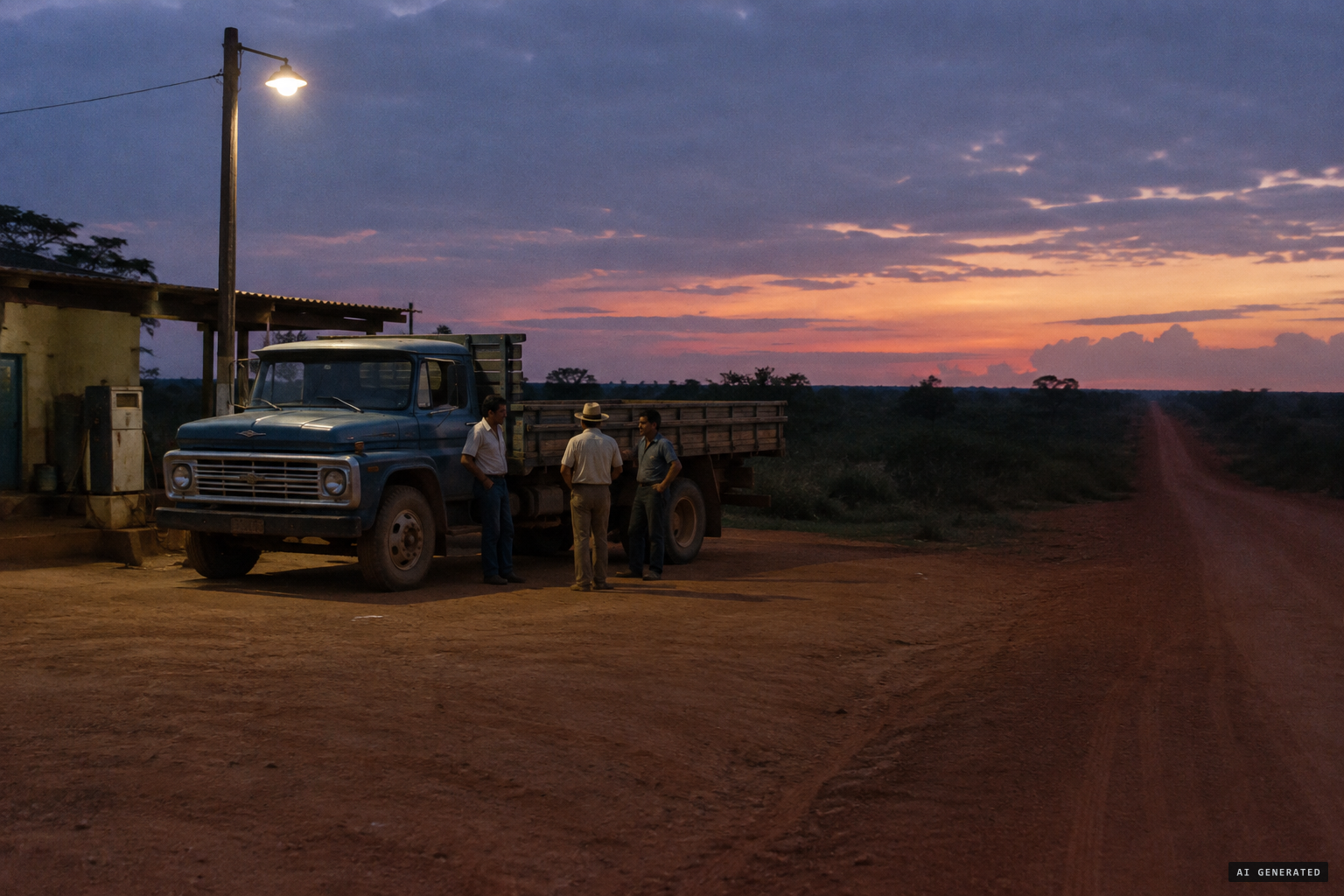 Elias, Guaraci and Alberto prepare for the 143 km leg toward Guaraí