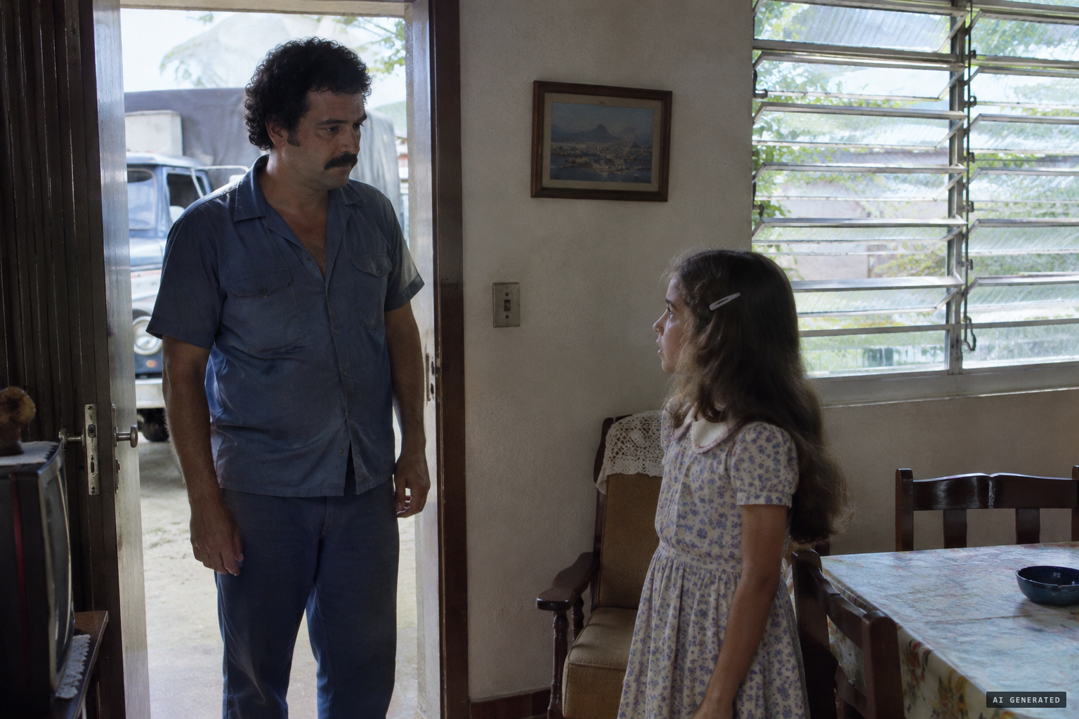 At home, Elias does not recognise his daughter