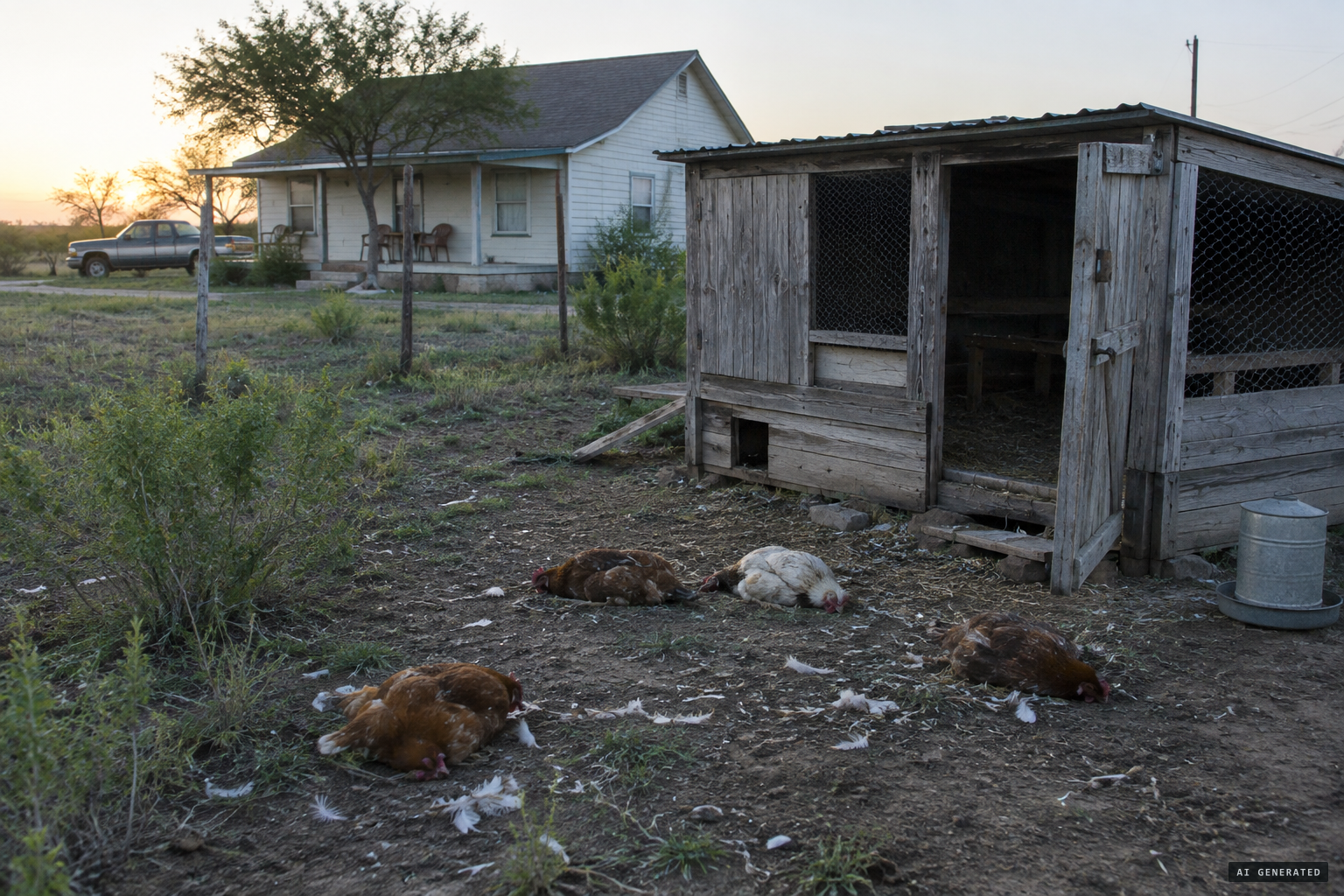 McAnally's chickens found dead, drained of blood, the meat untouched