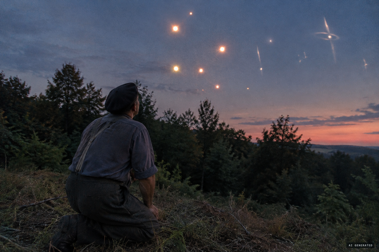 The adult seer sees balls of fire and signs in the sky