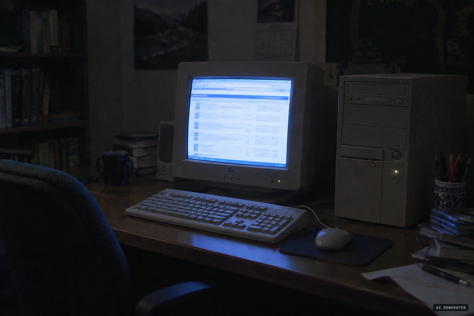 A darker, invented history appears online around 1999