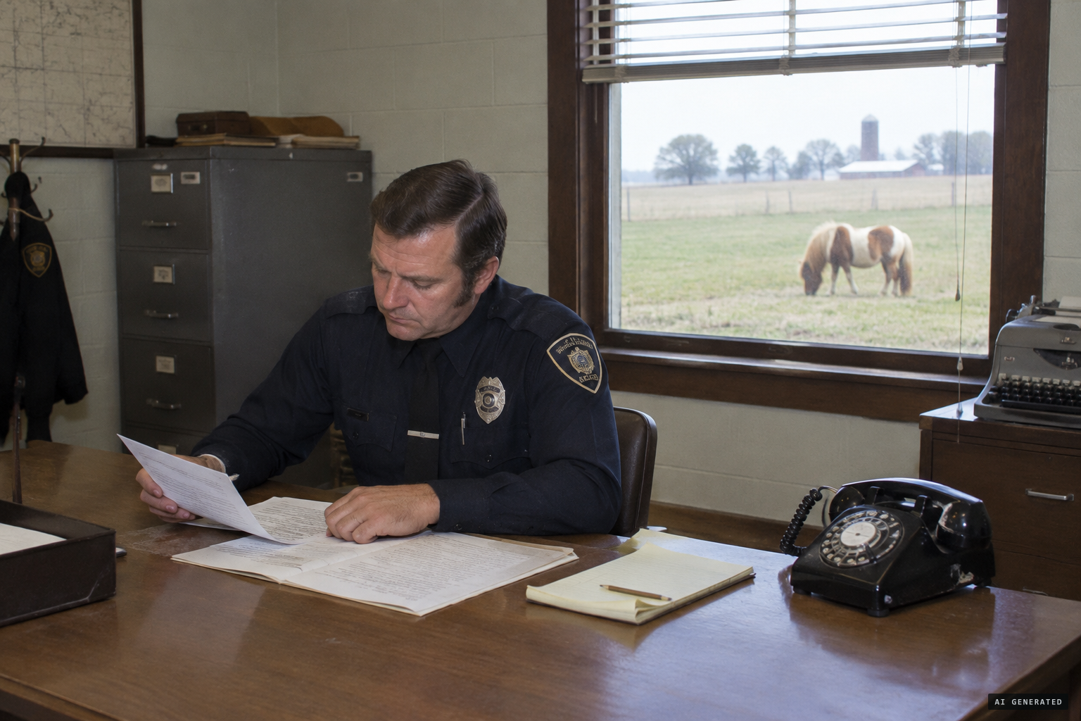 No hair, casts or photographs; only the chief's Shetland pony theory