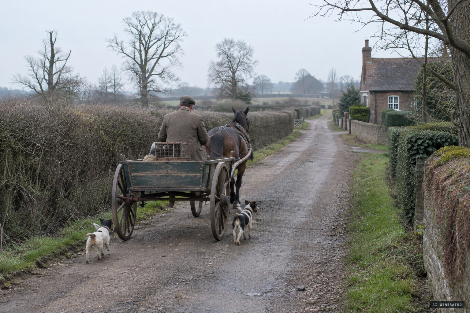 The rat-catcher's cart in the straight rectory lane
