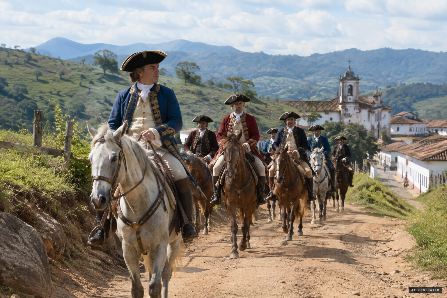 The Count of Assumar's party on the road through Guaratinguetá
