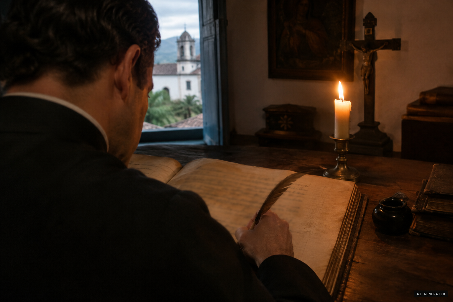 Fr. João de Morais e Aguiar enters the account in the parish register
