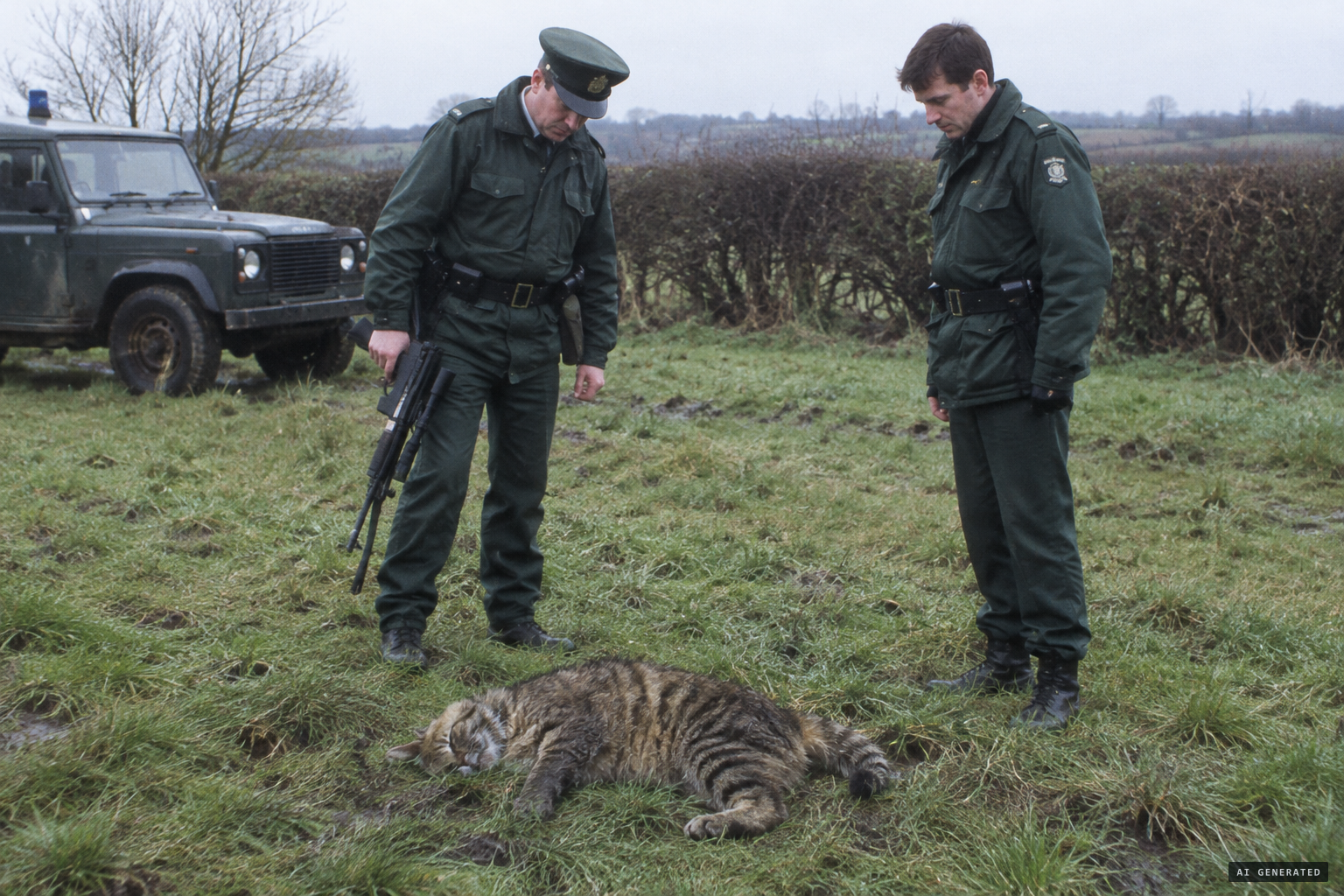17 February 1996, 2 p.m.: the RUC shoots an exceptionally large wild cat