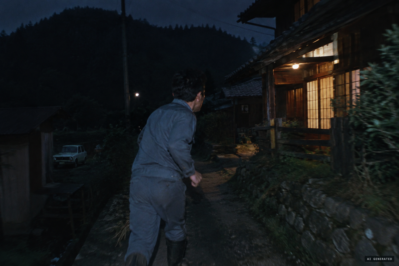 A terrified witness runs to a relative's house for the night