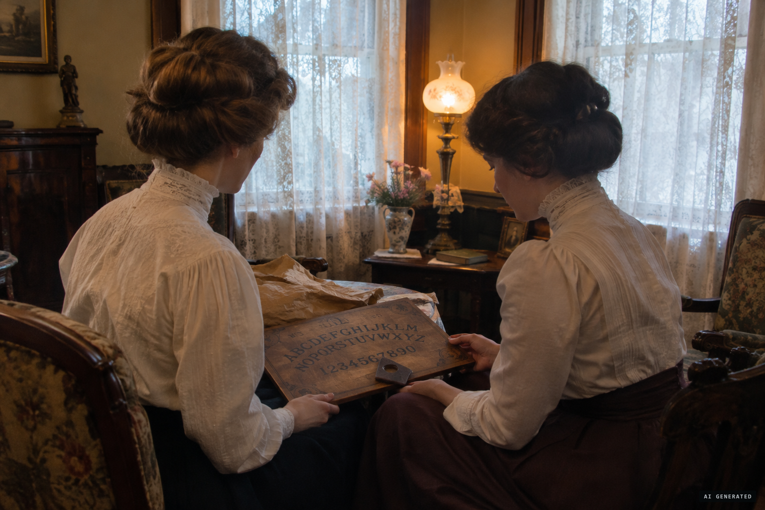 Emily Grant Hutchings brings the Ouija board to Pearl Curran's house