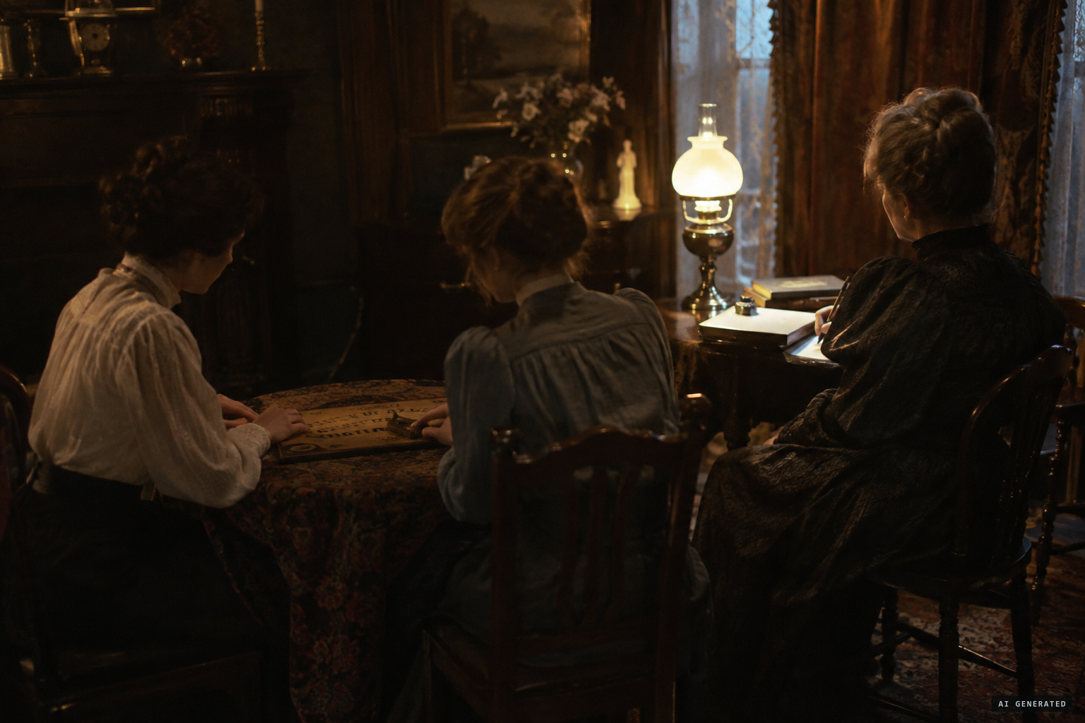 July 8: Curran and Hutchings at the board, Mary Pollard as scribe