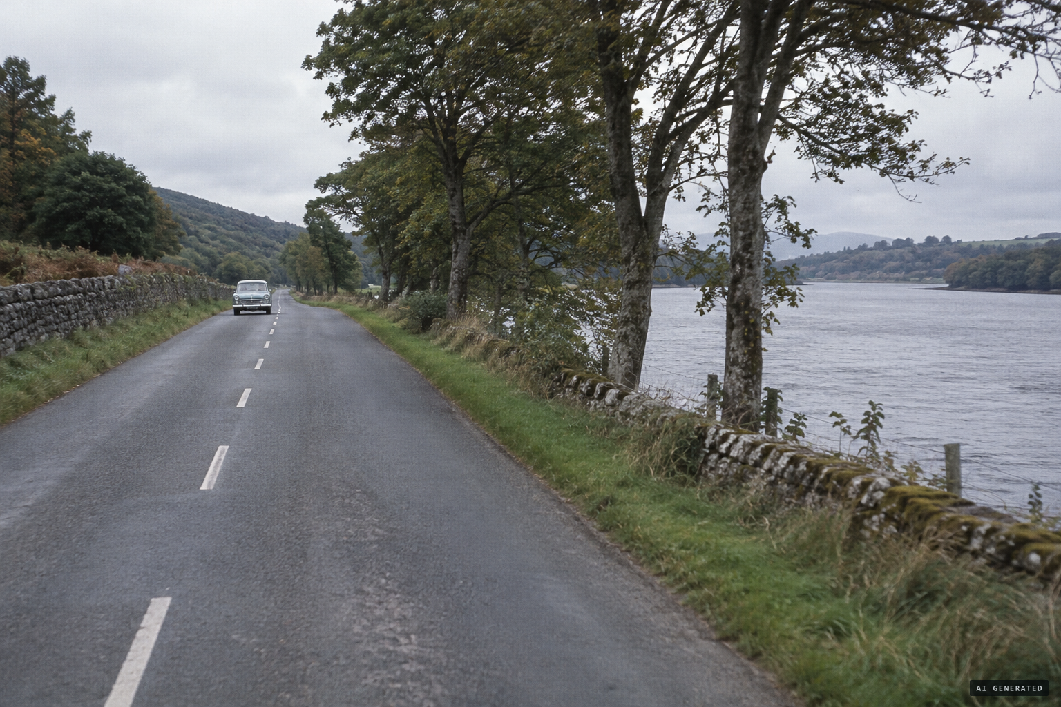 The A85 between Perth and Dundee, beside the River Tay