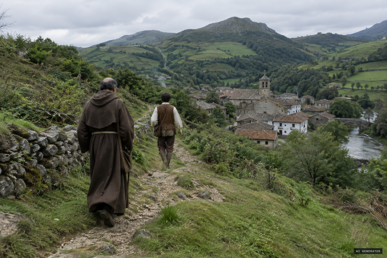Fray Juan Rosende has him lead the way from la Dehesa