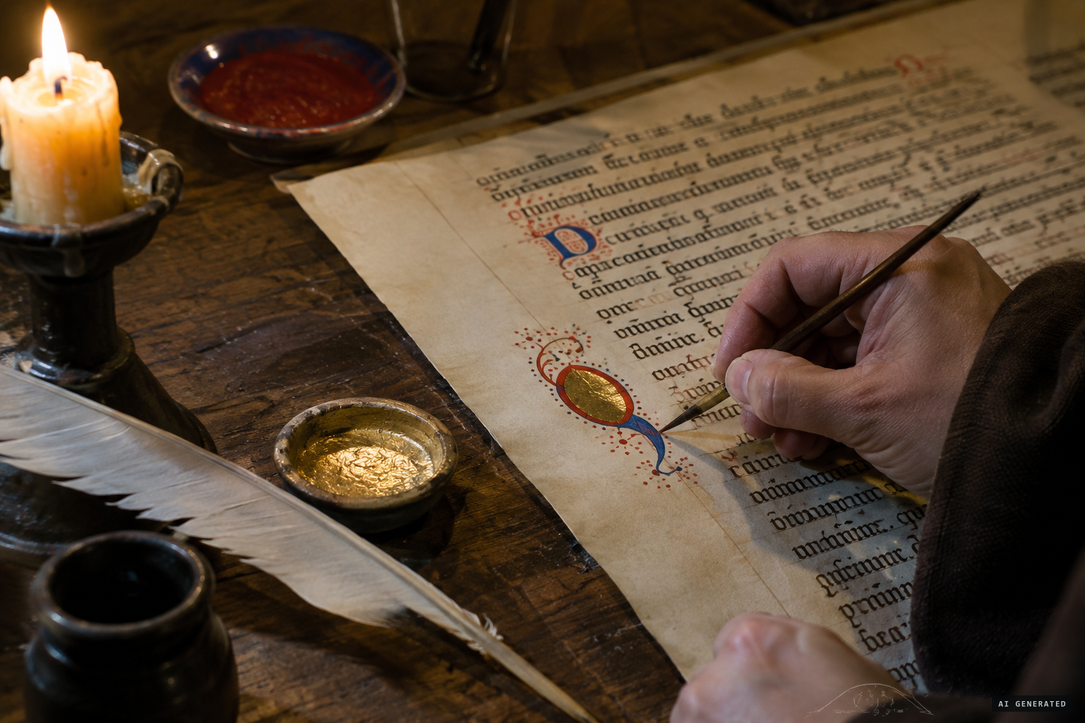 Matthew's drawing: a red oval filled with gold, a blue tail and red sparks — comet or dragon