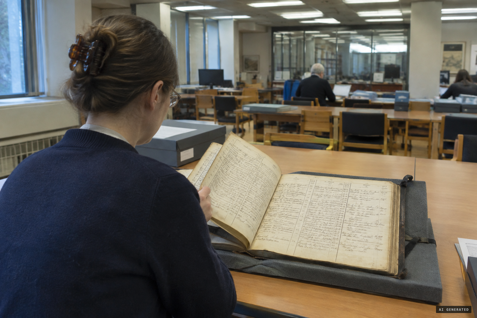 Clarke checks the official log ADM 53/11664 at Kew: no Flying Dutchman