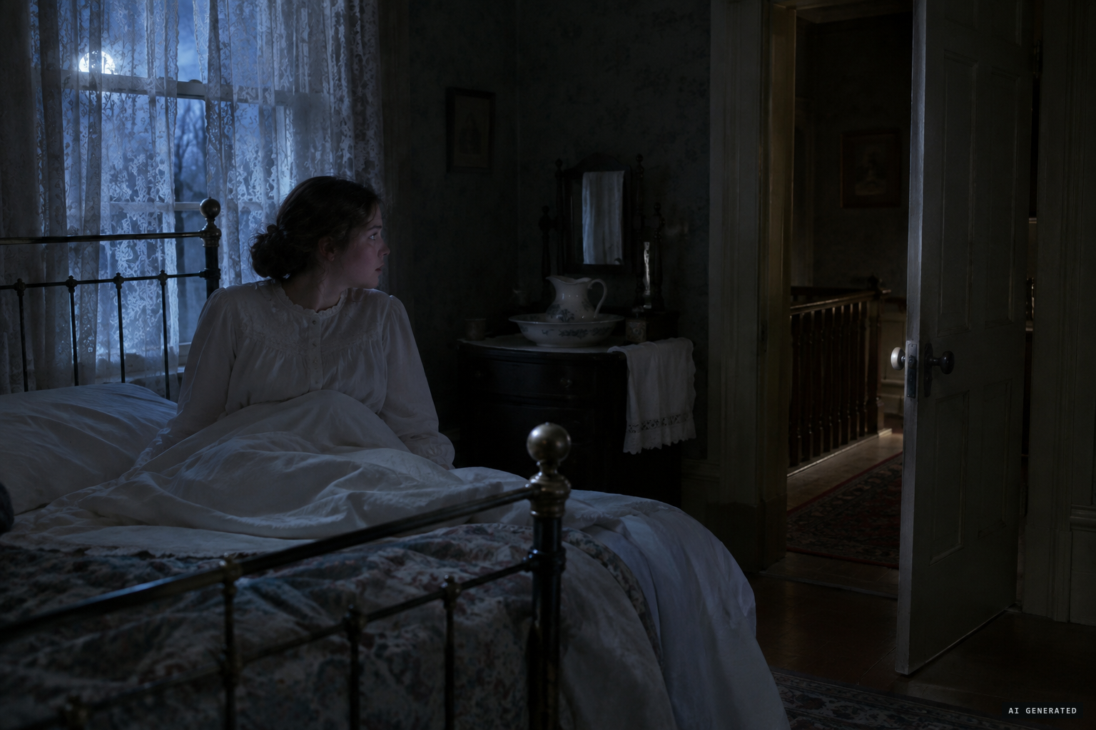 Belle wakes to a tremendous noise swelling in the front hall