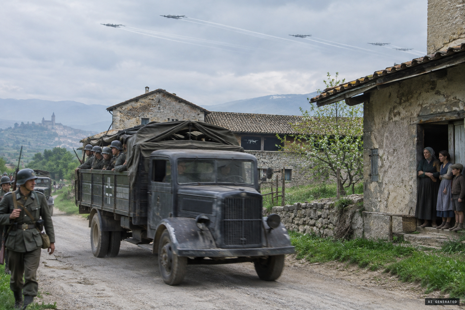 Northern Italy under German occupation, spring 1944