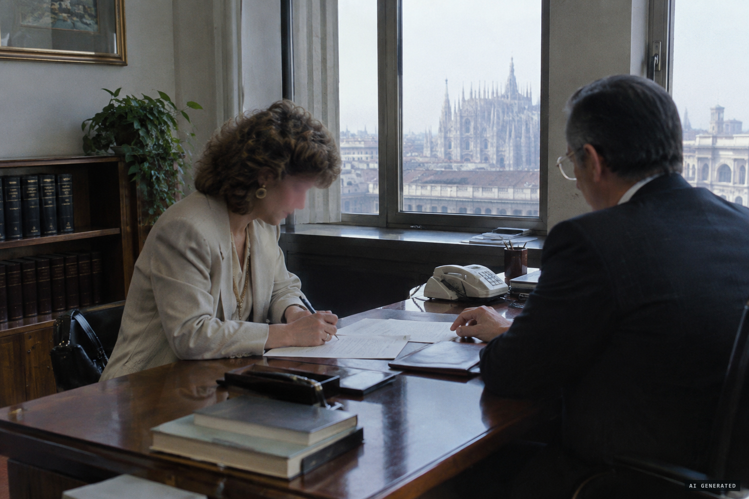 1989: Adelaide's statement filed with a Milan notary
