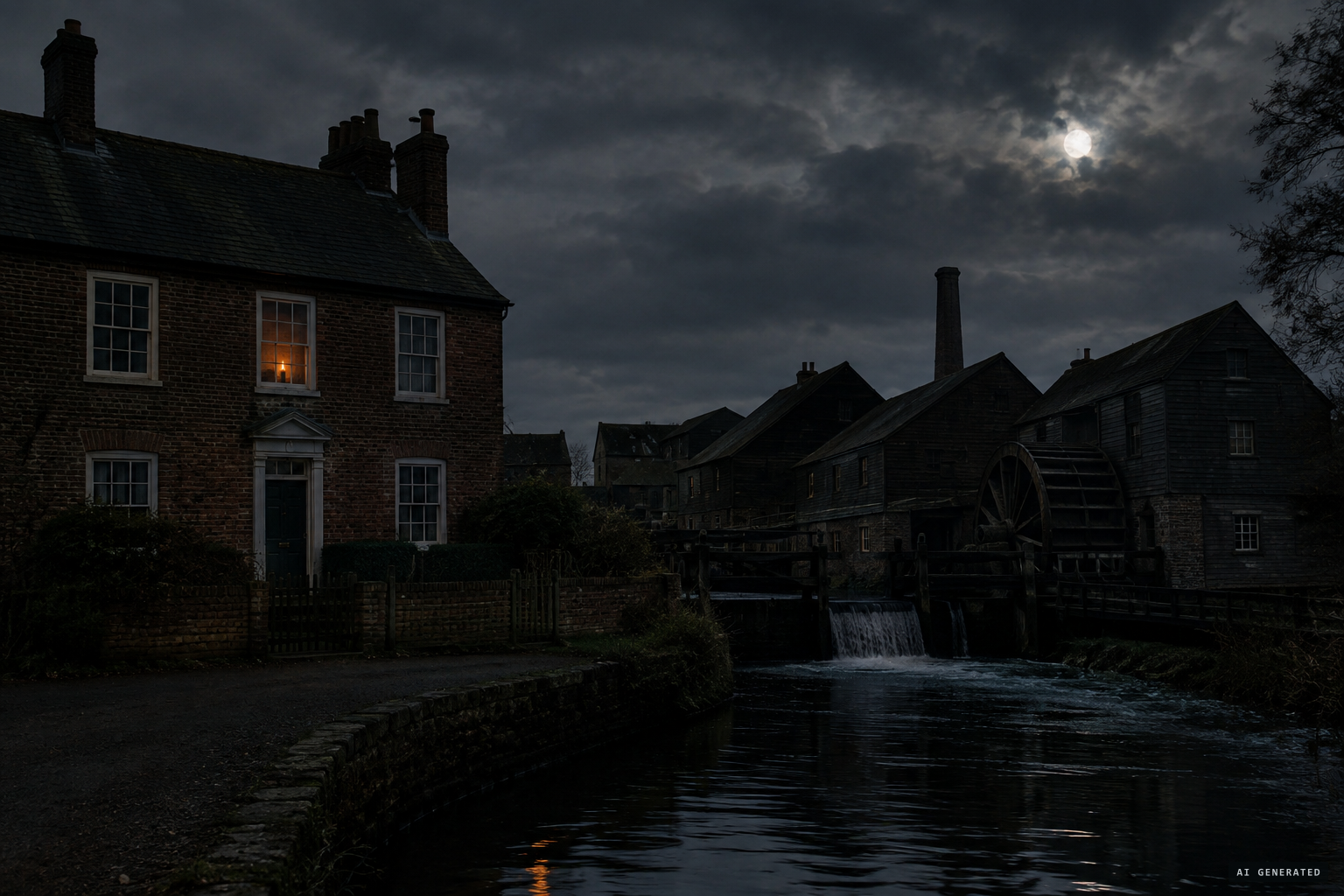 The house at the Dartford powder mills that same night