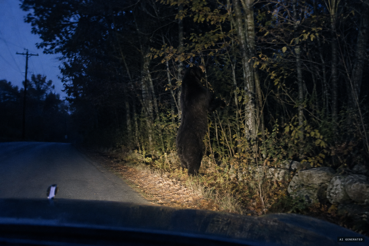 In Deep River in 1966, a beast as tall as a man on its hind legs
