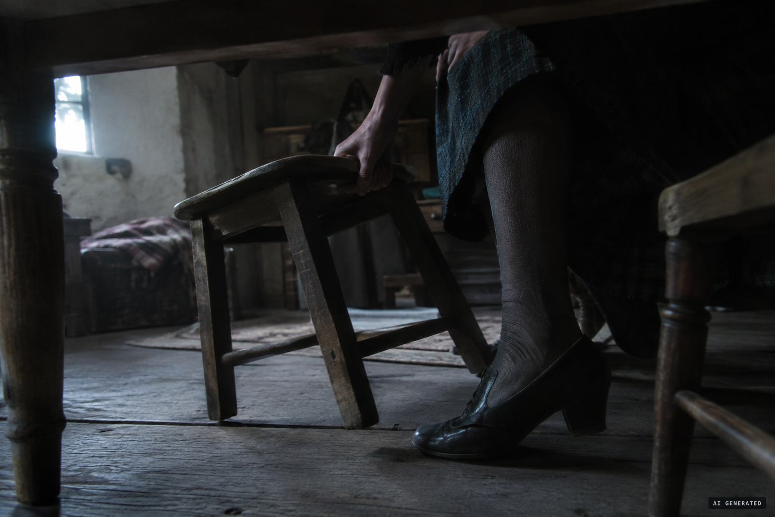 Fournier d'Albe sees the stool held by the medium's foot
