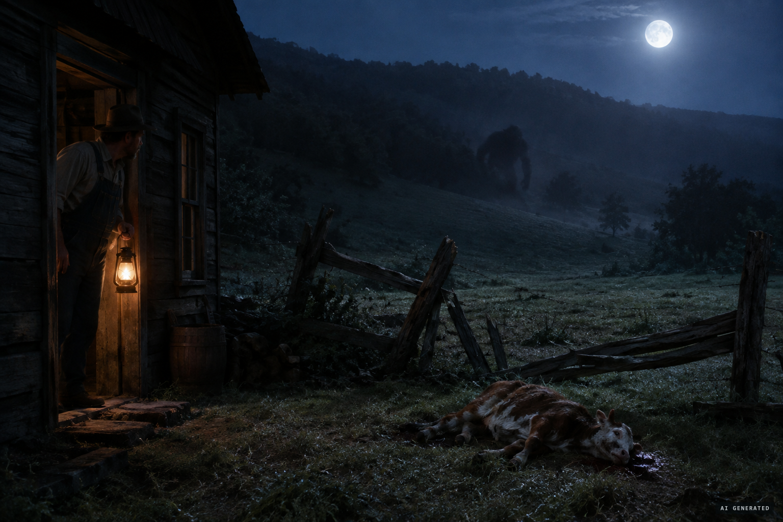 Something steals down from the mountains at night, killing livestock
