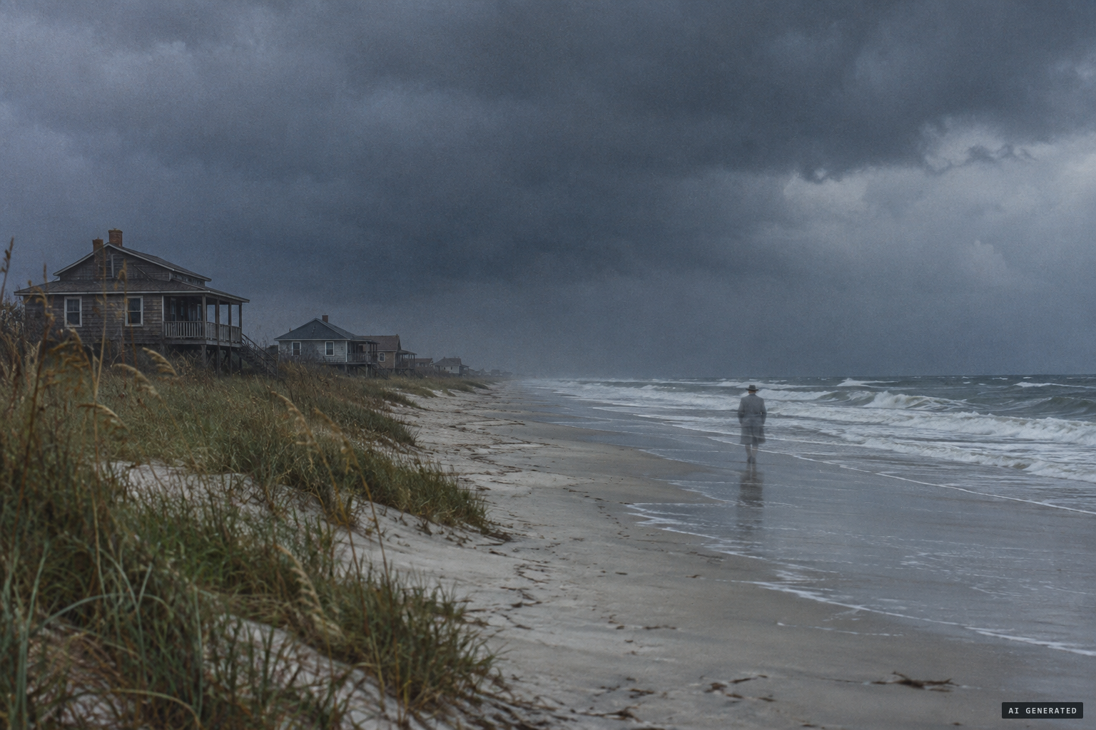 The Gray Man, said to walk the sand before a great storm