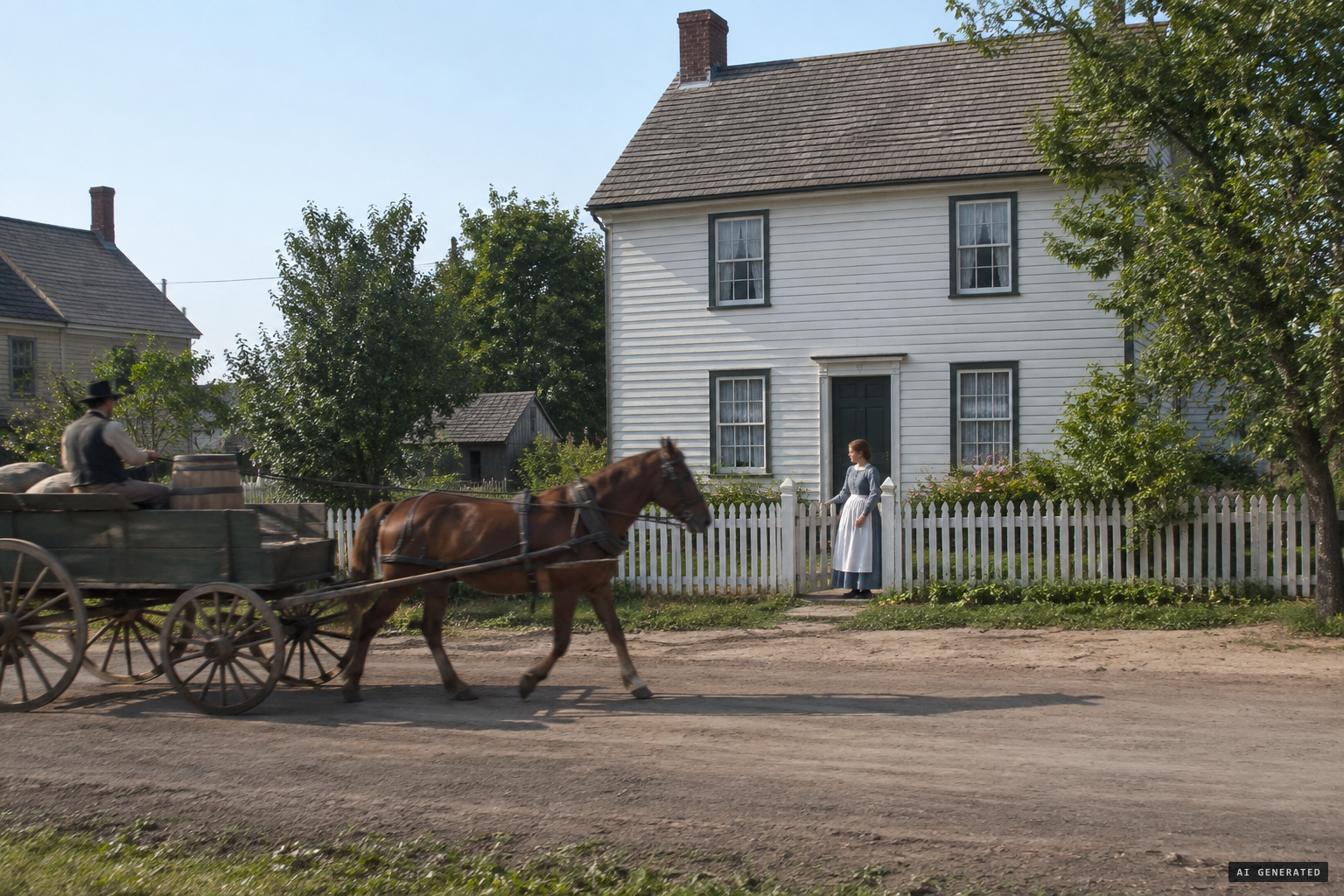 The Teed family cottage on Princess Street, Amherst, late summer 1878
