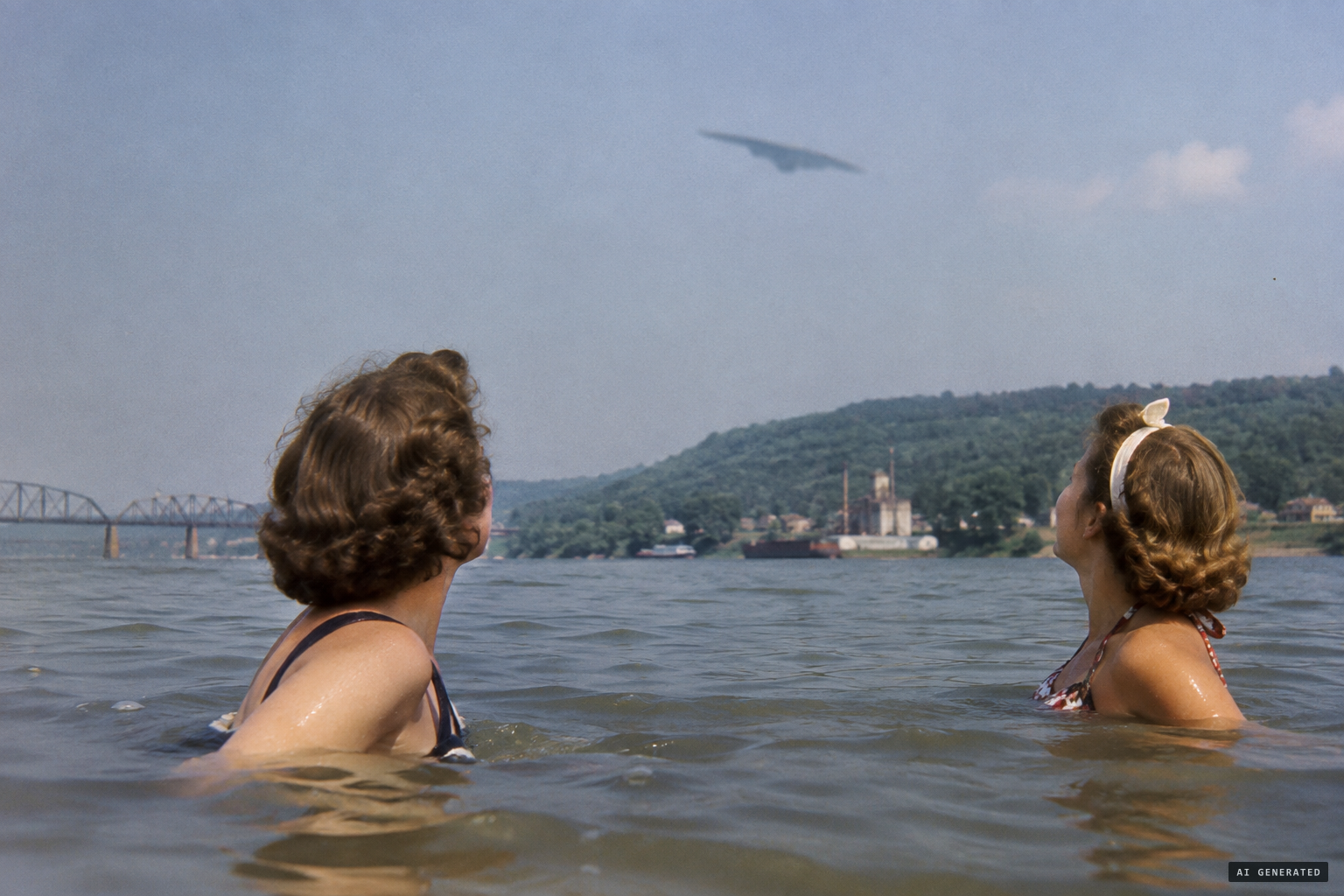 Both women said they saw a strange craft over the river
