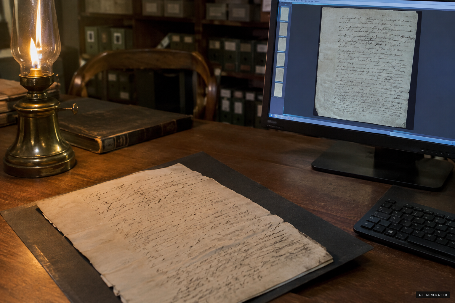 The original deposition and its digitised copy