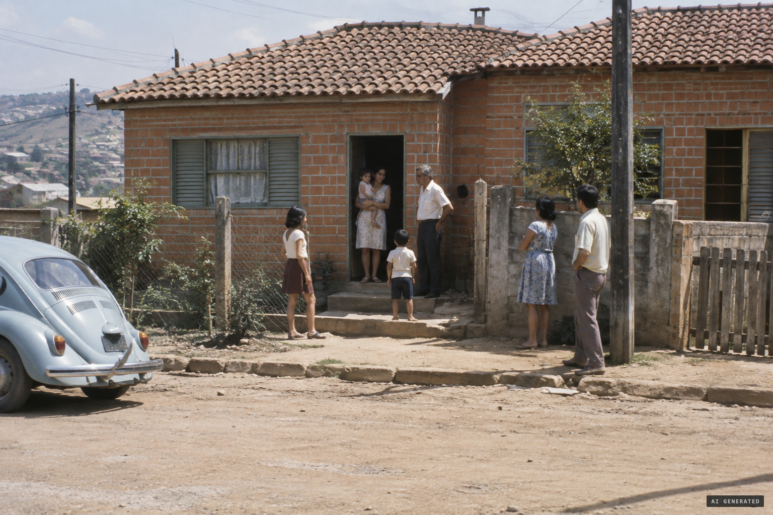 The extended Pentecostal family's two connected houses in Guarulhos