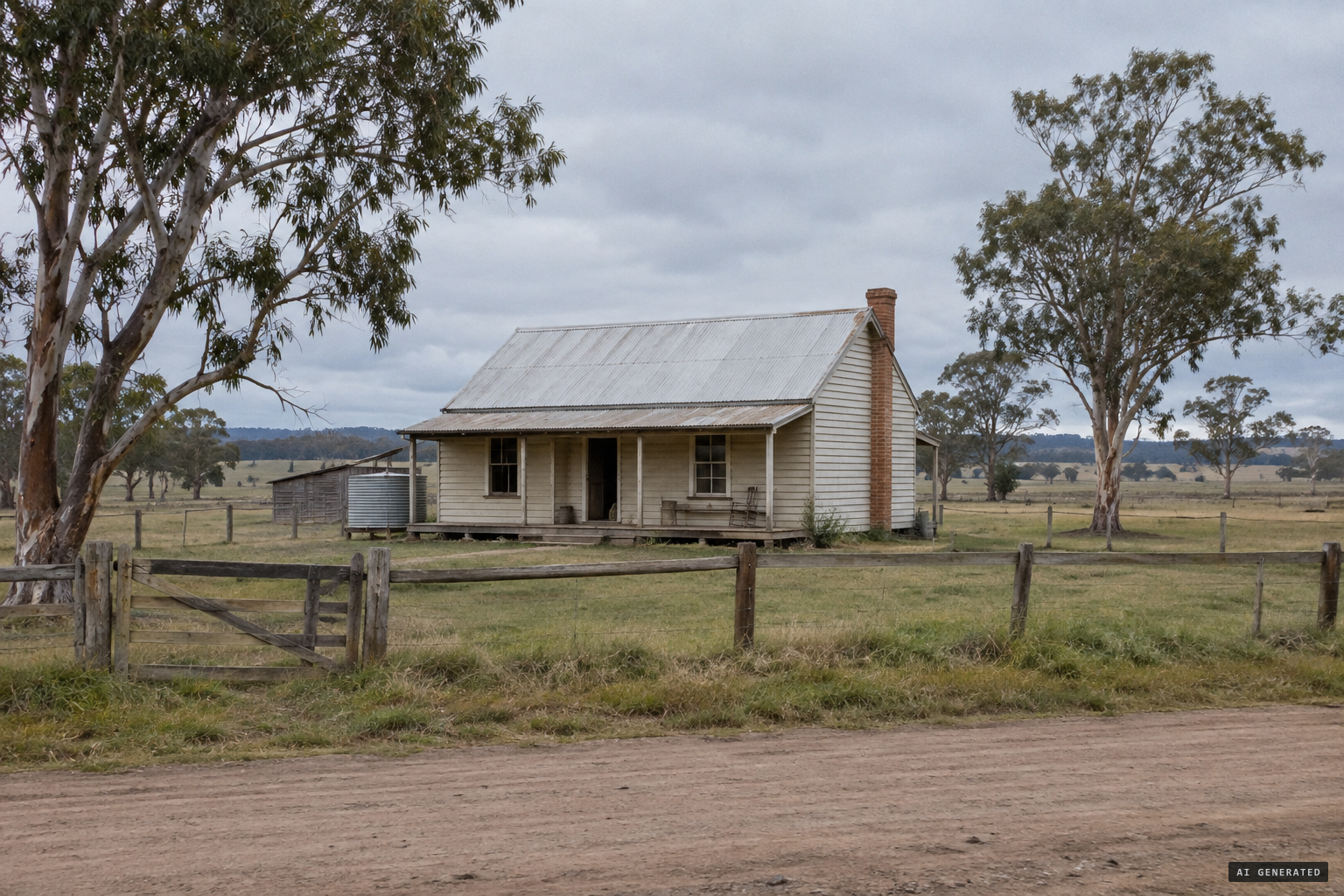 The Bowen family's weatherboard cottage just outside Guyra