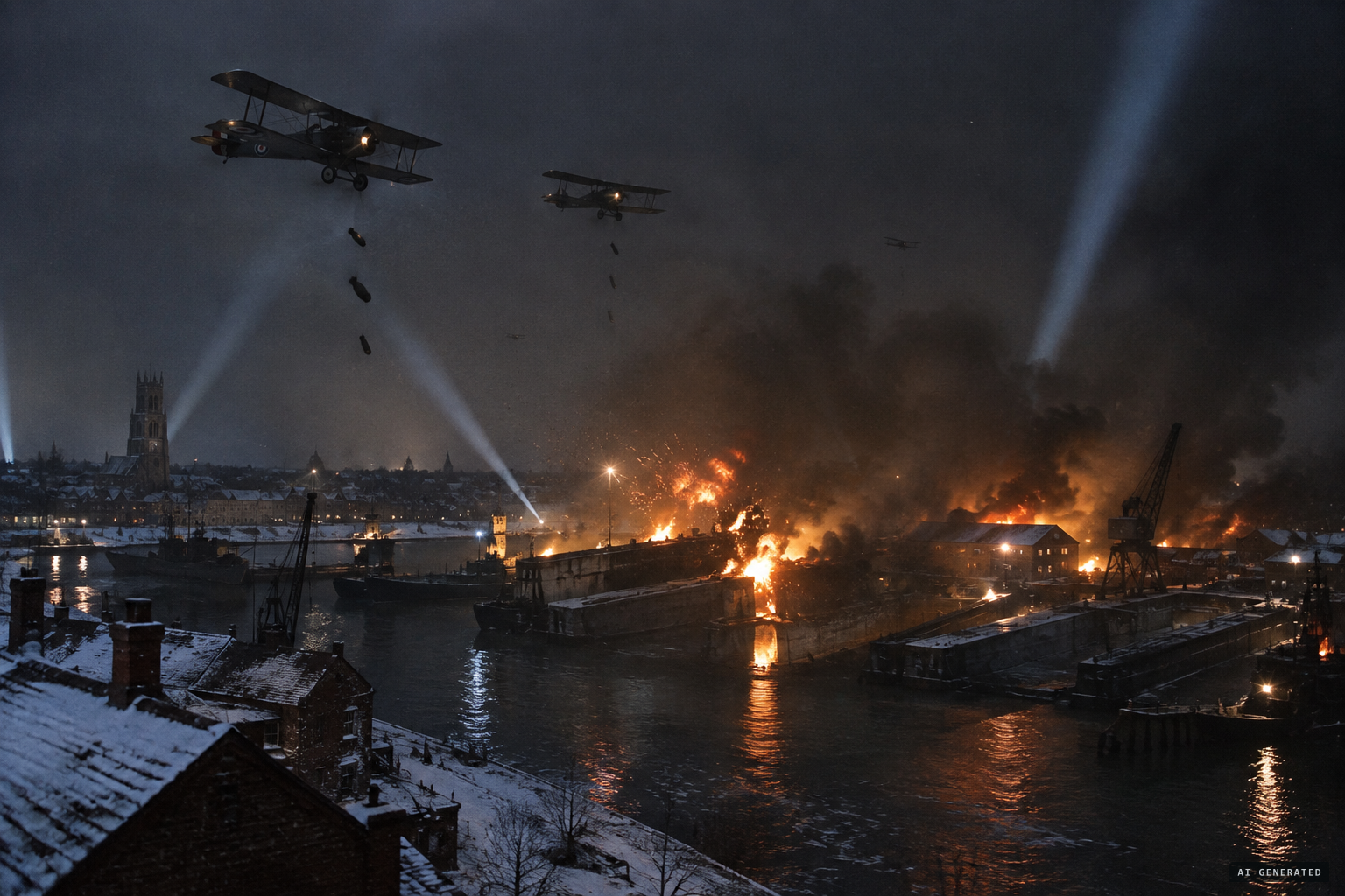 February 1918: a British air raid on Bruges kills the captain