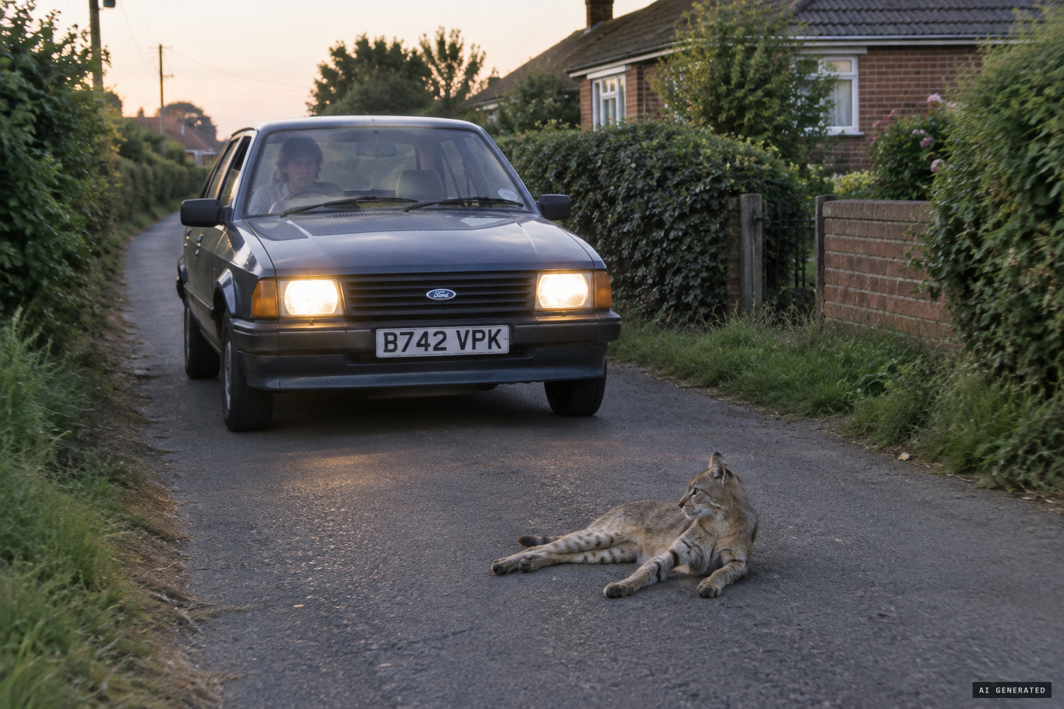 A car strikes and kills a cat on West Lane
