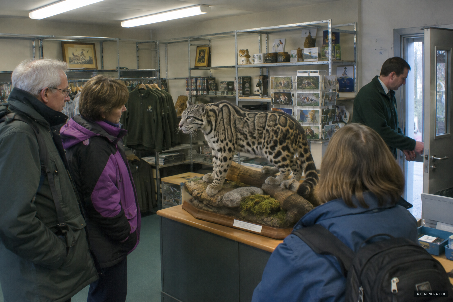 Naish visits the store with the Southampton Natural History Society