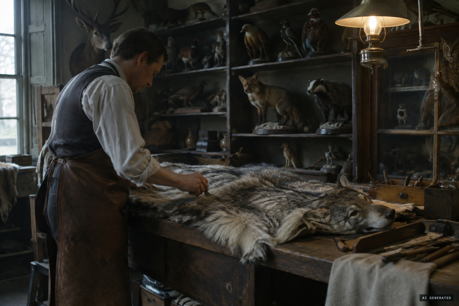 Taxidermist A. S. Hutchinson confirms the animal was a wolf