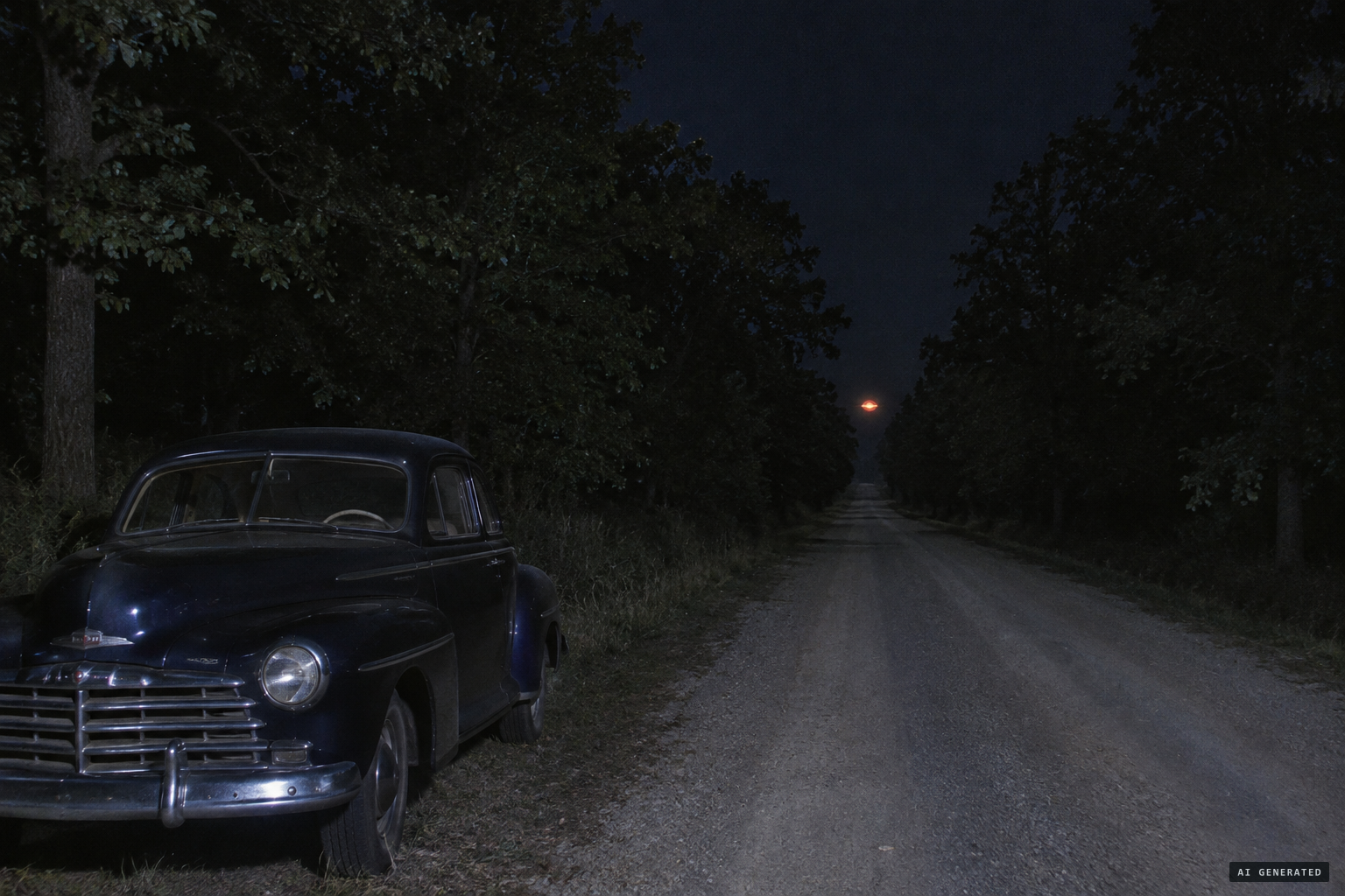 The Spook Light over Spooklight Road near Hornet, Missouri
