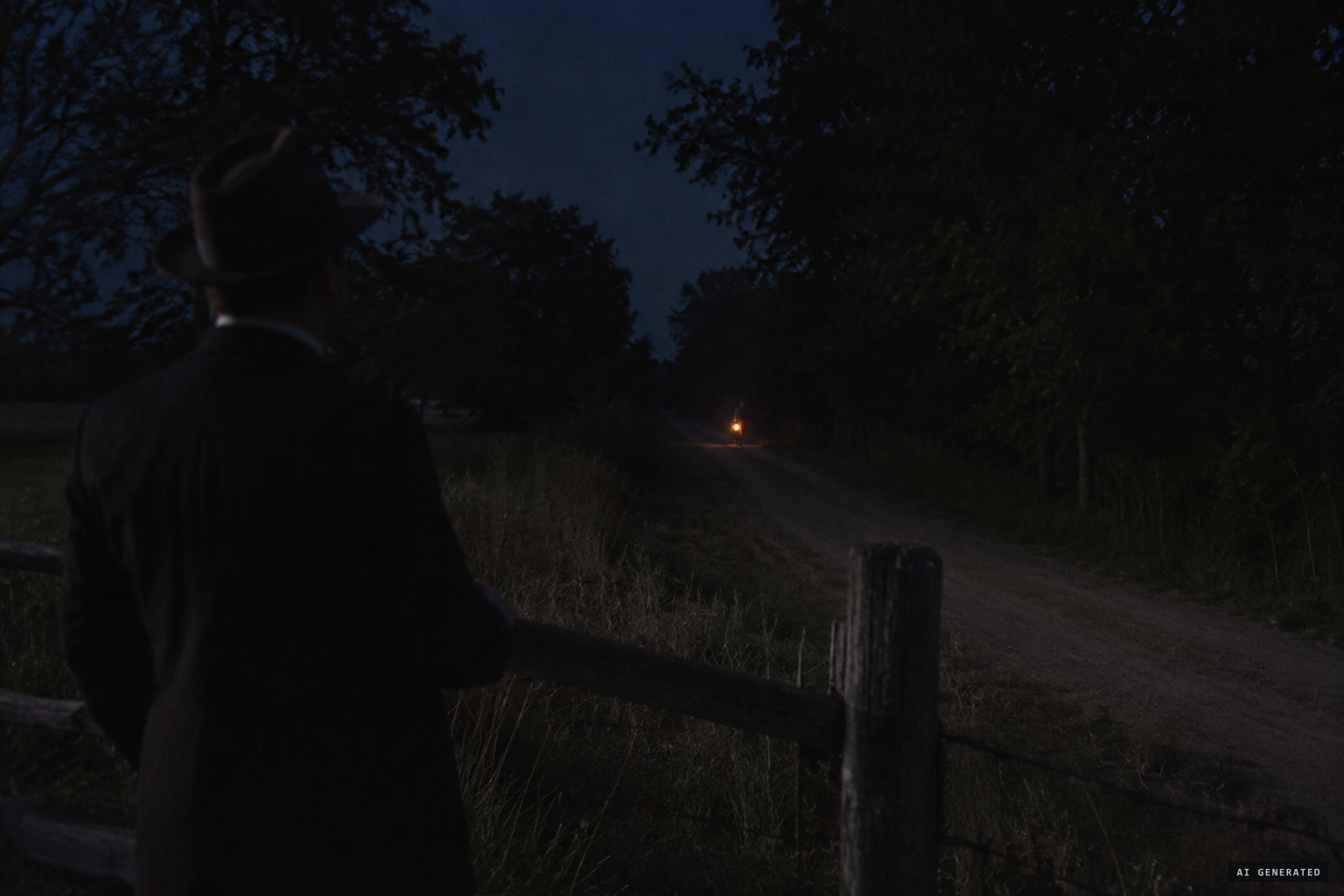 Like a lantern far in the distance, carried by someone walking
