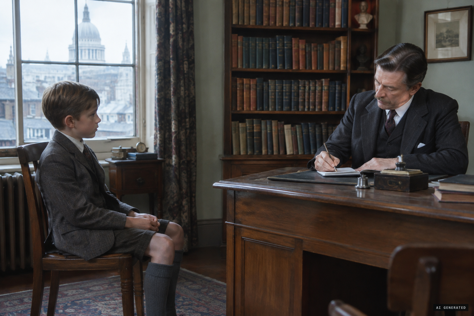 Bertie is sent to the British College of Psychic Science.
