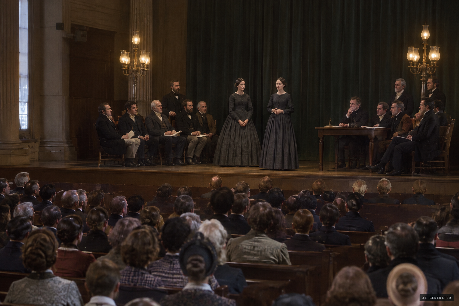 Committees examine Maggie and Leah Fox at Corinthian Hall