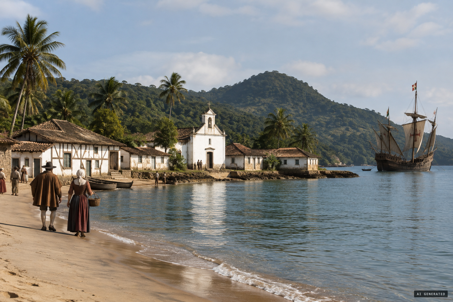 São Vicente, the first Portuguese settlement on the São Paulo coast