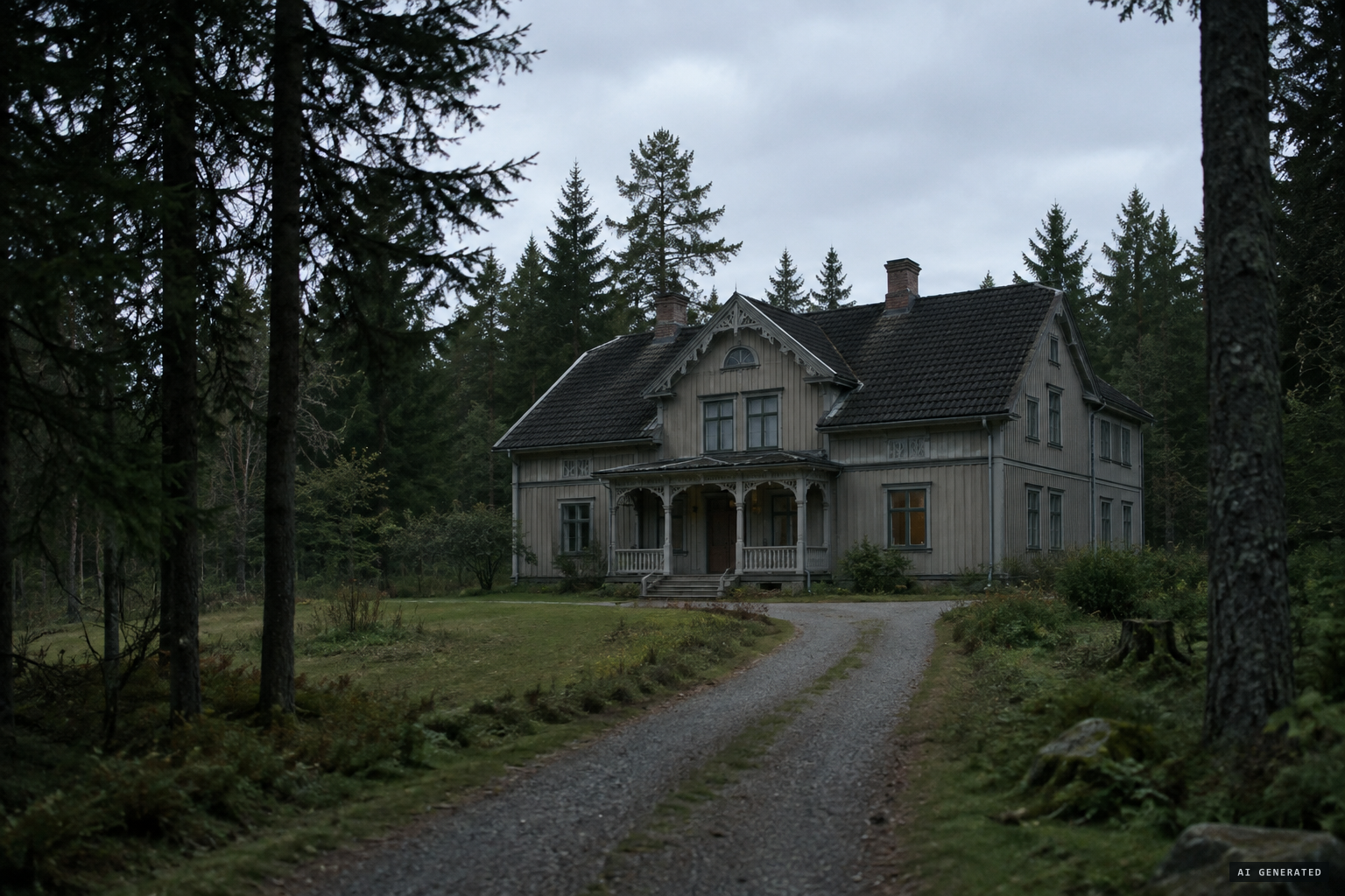 The forest manager's villa at Hornsö, already known as a haunted house