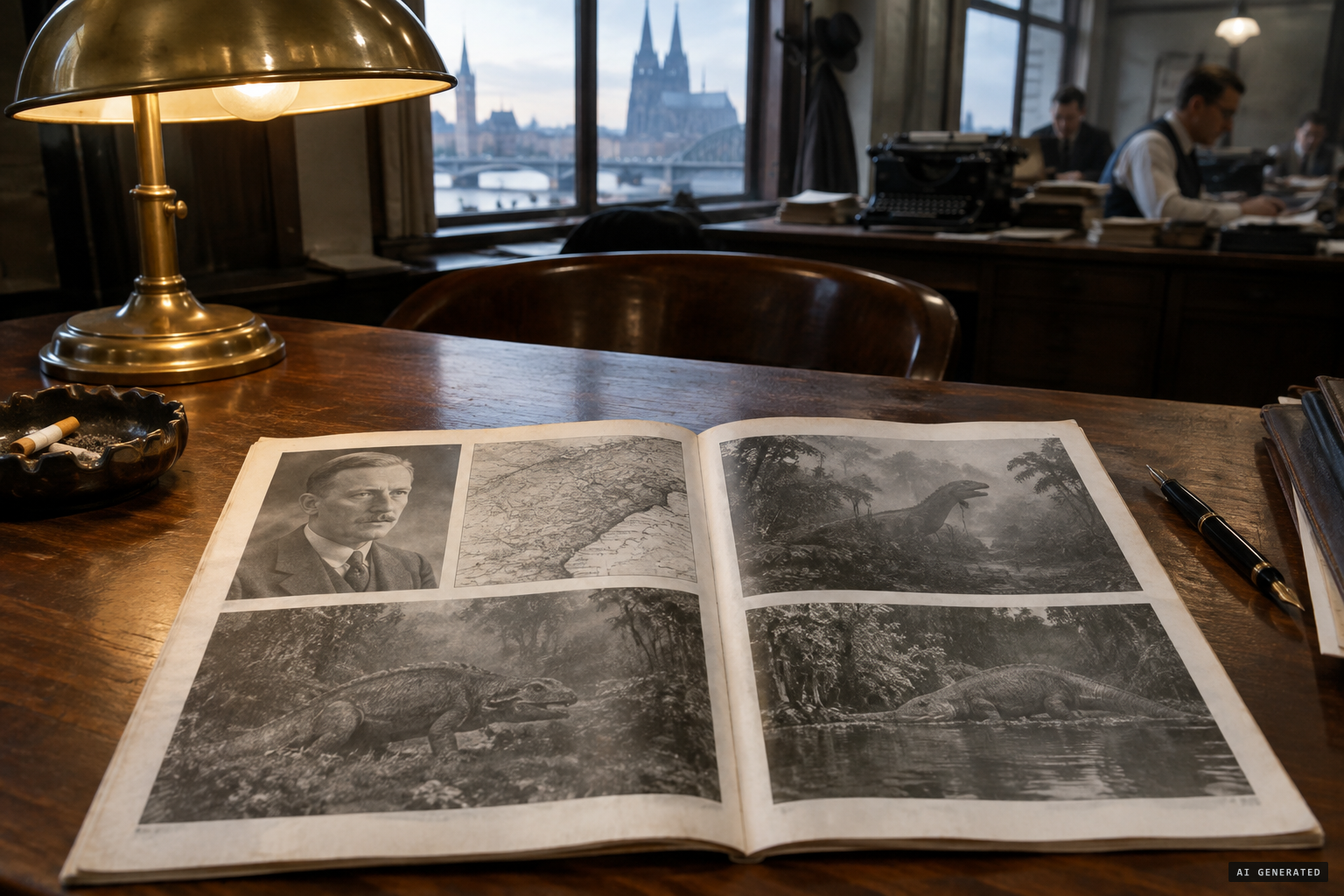 The Kölnische Illustrierte Zeitung's double page spread on the 'Kassaisaurus'