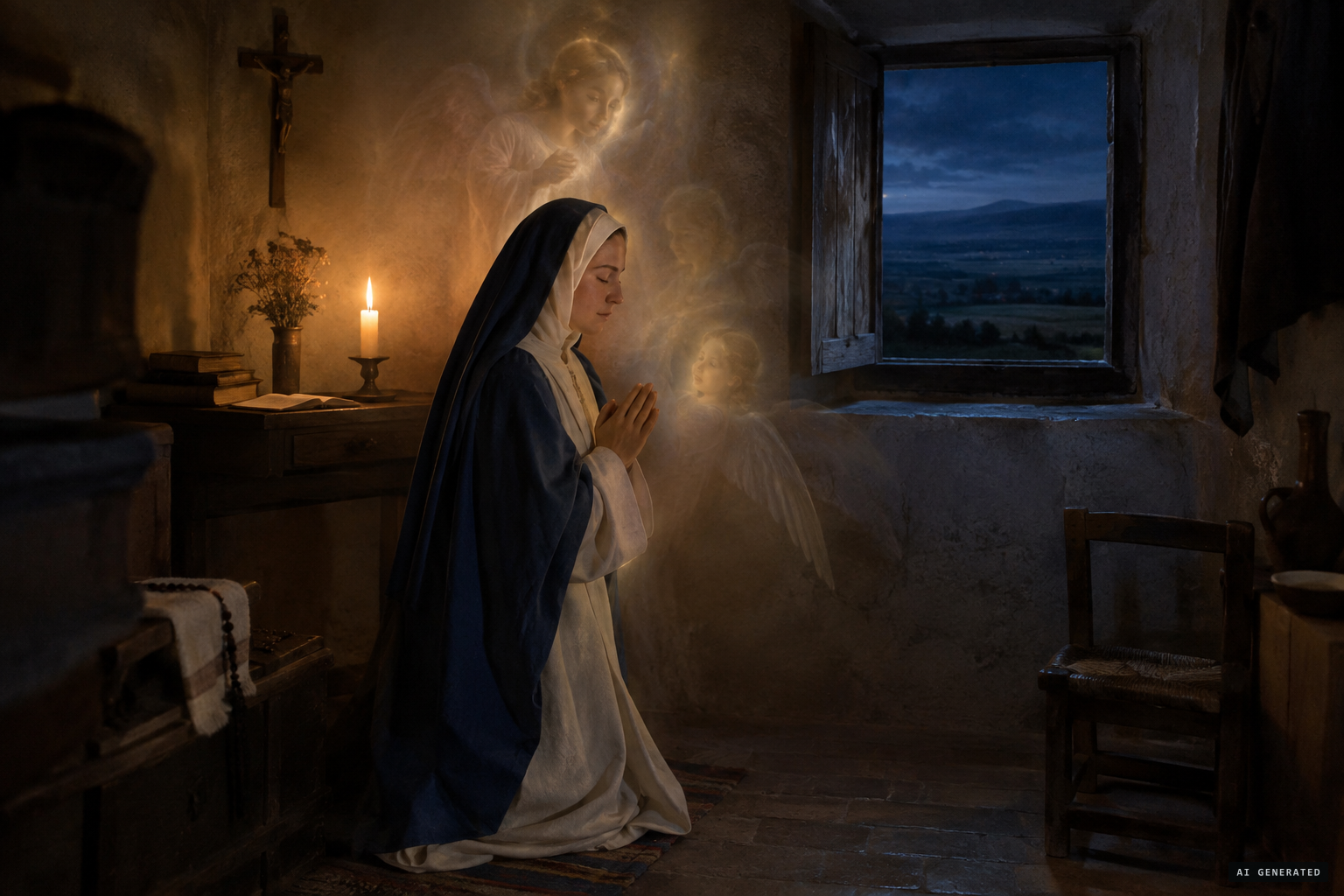 She said she was transported by the aid of the angels