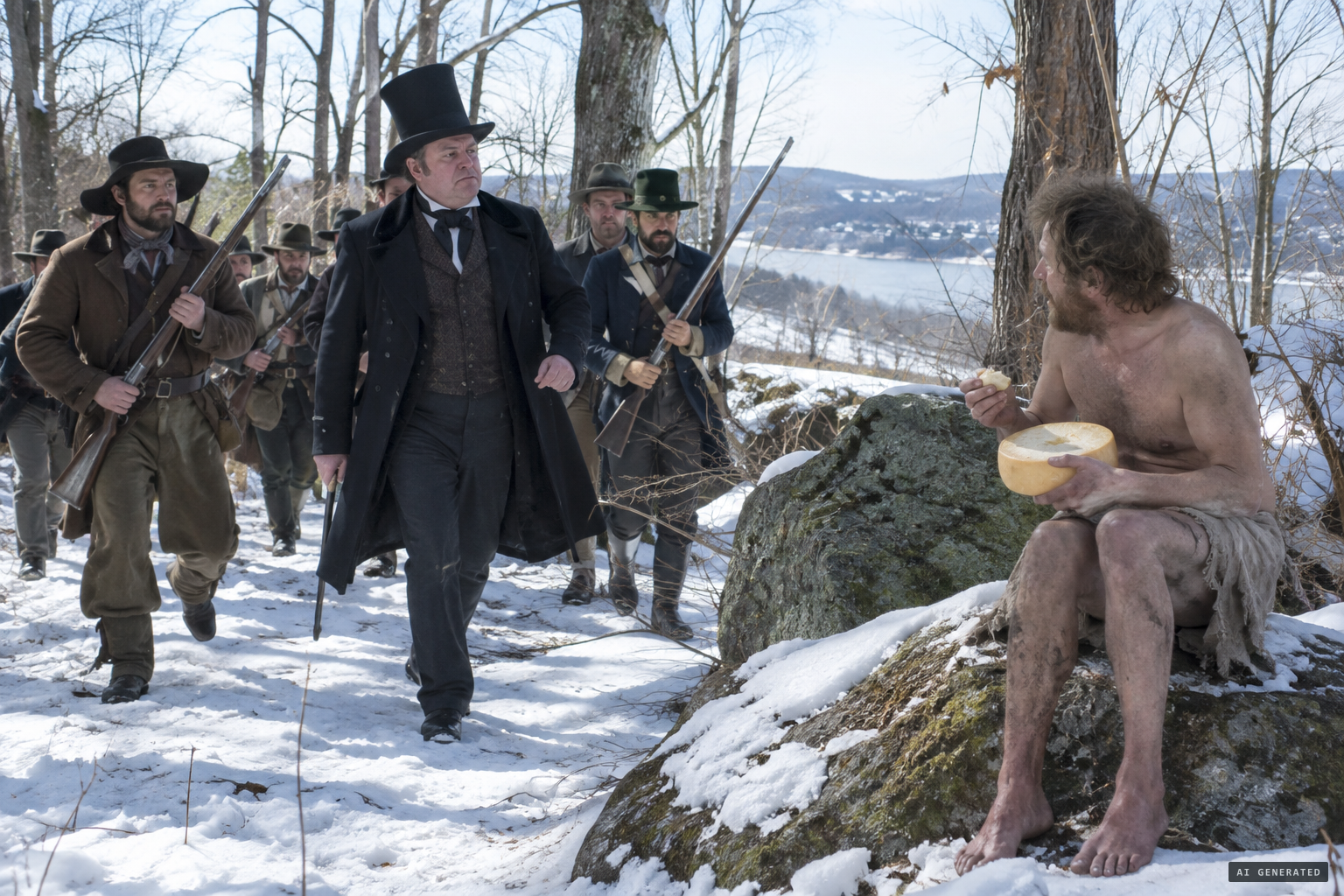 The Gazette's joke: an armed party finds him eating Switzer cheese